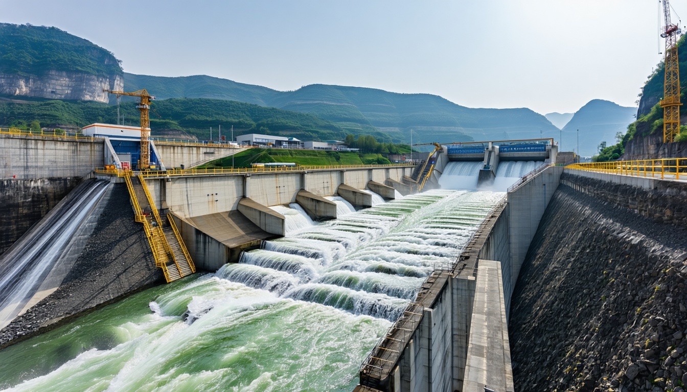 Hydroelectric power project in progress